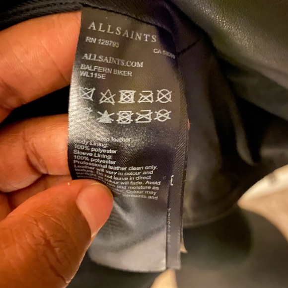 *final price All Saints Balfern Biker Jacket - Picture 8 of 12